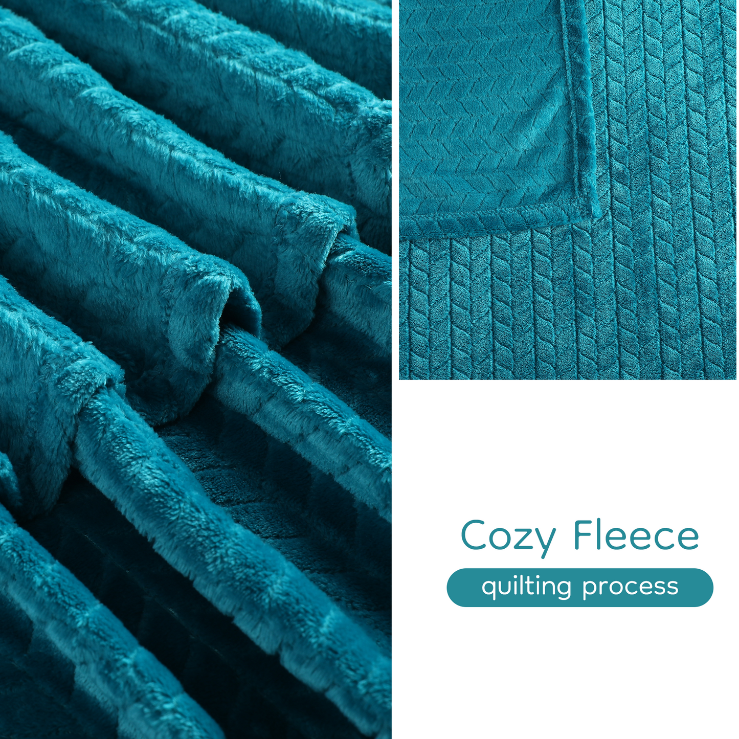 SUNNY HEAT Bed Blanket 59×78 Inches, Breathable and Cozy Microplush for Bed Sofa Couch, Suitable for All Seasons, Lake Blue