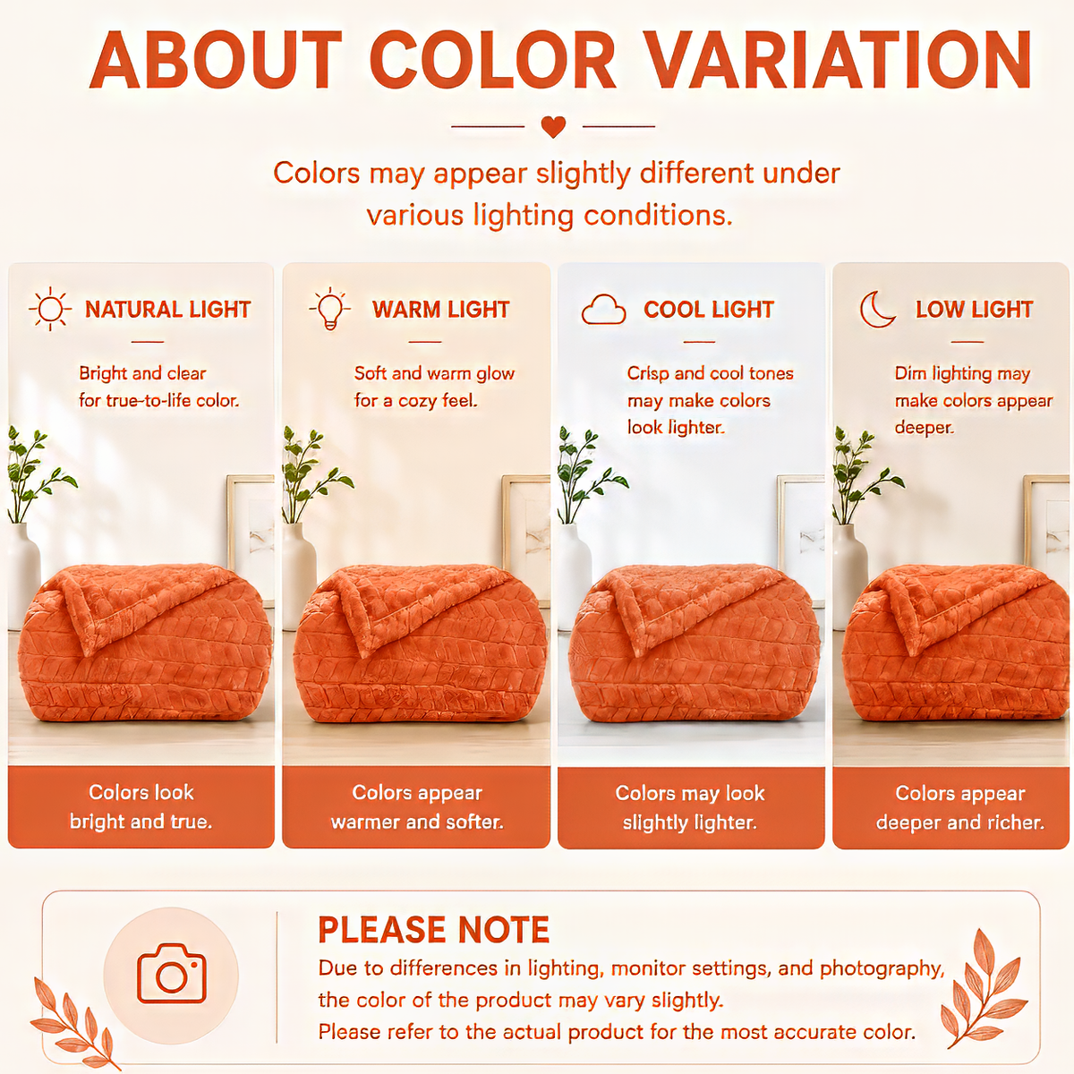 SUNNY HEAT Bed Blanket 70×80 Inches, Breathable and Cozy Microplush for Bed Sofa Couch, Summer Lightweight All-Season, Orange