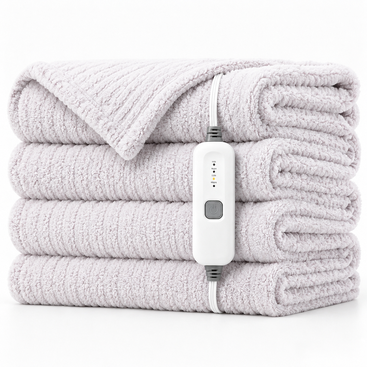 SUNNY HEAT Heated Electric Blanket Full Size 72'' x 84'' 4 Heating Levels & 10Hours Auto Off ,Sherpa Fleece, Machine Washable,Gradient Rose Purple