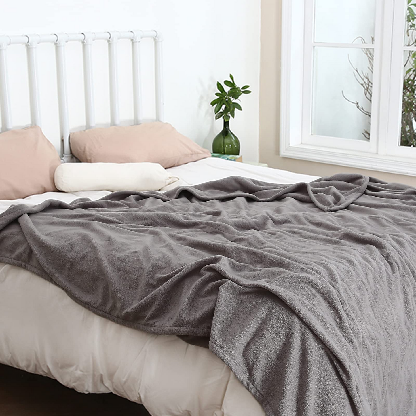 Electric Heated Blanket 72"x84" Full Size Warm for Whole Body, 4 Heating Levels and 10 Hours Auto-off Overheating Protection Machine Washable - Grey