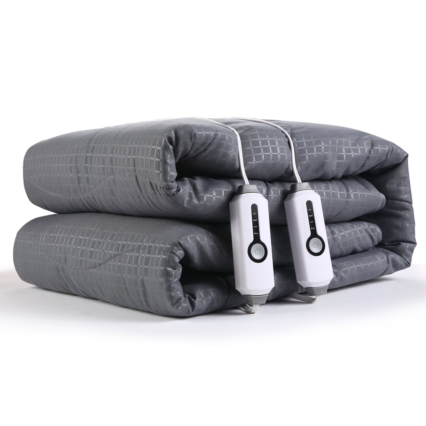 Electric Mattress Pad King Size 78''x80'' Polyester 4 Heating Levels & 10 Hour Auto Off,Stay Warm and Cozy All Night-Grey