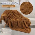 SUNNY HEAT Sherpa Blanket Queen Size 60''x80'' All-Season Lightweight Ultra Soft Bed Blanket Couch, Bed, Sofa, Travel Use, Gift, Light Coffee