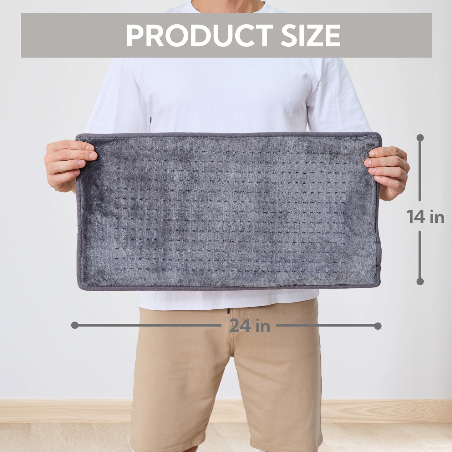 SUNNY HEAT Gray Heating Pad for Body Aches & Pains, Automatic Shut off, 1 Piece
