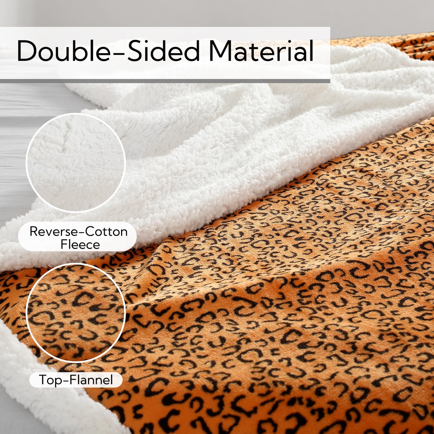 SUNNY HEAT Heated Electric Blanket Full Size 72'' x 84'' 6 Heating Levels & 1-10 Hours Auto Off , Leopard Black & Yellow