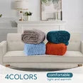 SUNNY HEAT Sherpa Blanket Queen Size 60''x80'' All-Season Ultra Soft Bed Blanket Couch, Bed, Sofa, Travel Use, Lake Blue