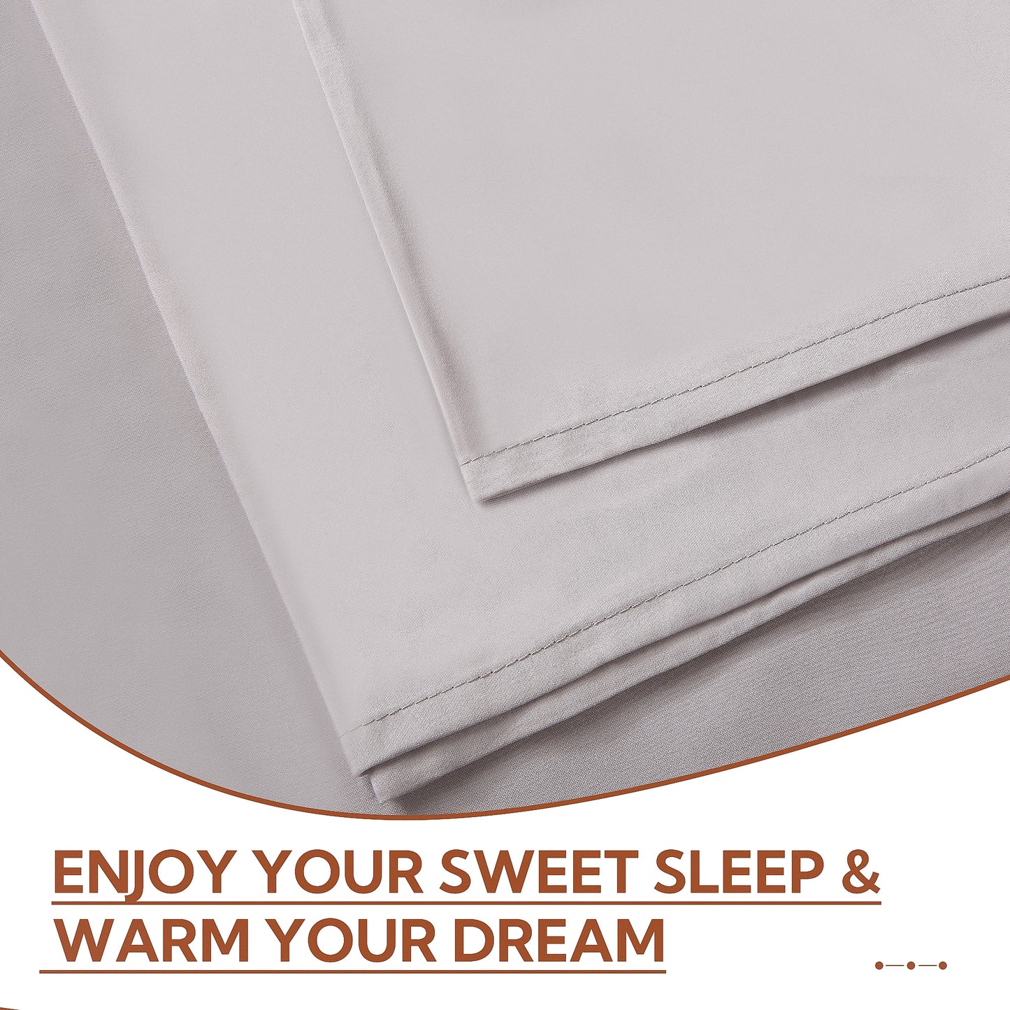 SUNNY HEAT Queen Bed Sheet Set, 4-Piece Deluxe Sheet Set, Easy Care Polyester Microfiber, Stretchable Elastic, Gray