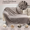 SUNNY HEAT Soft Flannel Blanket Super Warm & Comfortable Bed Blanket Queen Size, Light Pink