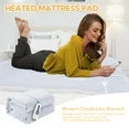 SUNNY HEAT Electric Mattress Pad Queen Size with 4 Temperature 10H Auto-off, Coral Fleece, White