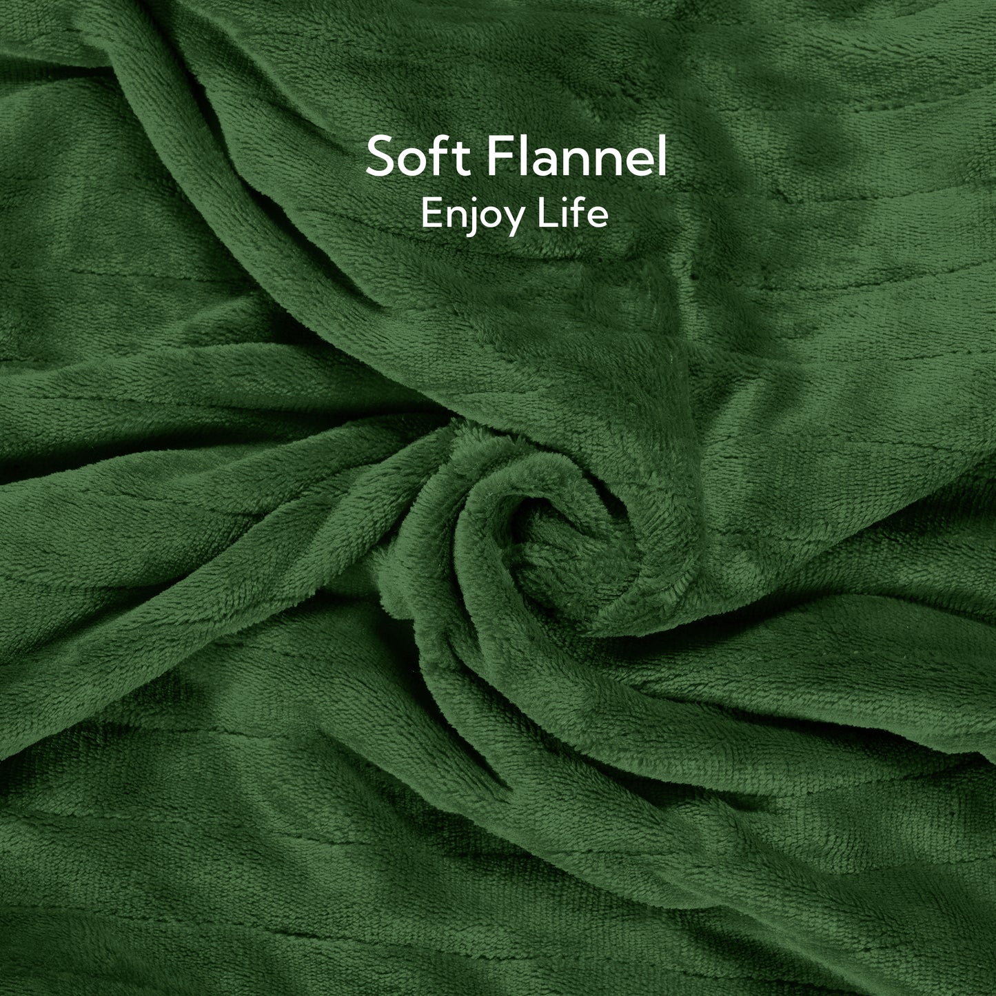 SUNNY HEAT Electric Heated Blanket Full Size 72" x 84" Soft Flannel with 5 Levels Heating & 10Hs Auto off, Machine Washable, Pine Green