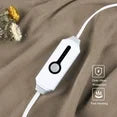 Heated Electric Blanket Twin Size 62''*84''-With 4 Heat Levels & 10 Hours Auto Off, Fast Heating Over-Heat Protection,Simple and Beautiful,Light Brown