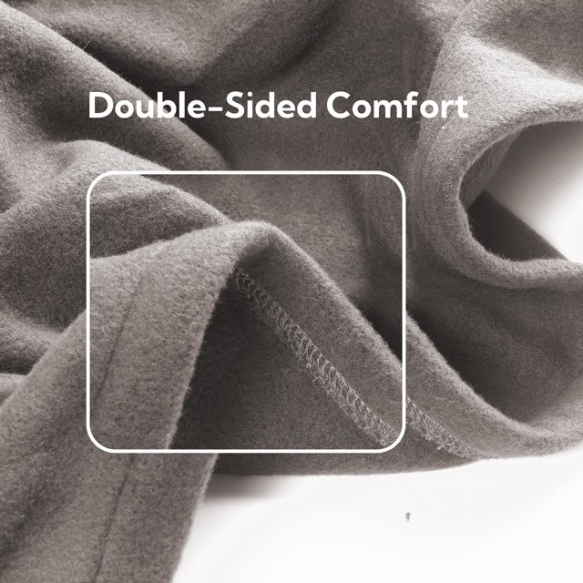 SUNNY HEAT Heated Electric Blanket Full Size 72" x 84" Quilted Fleece, Fast Heating Soft and Cozy Blanket with 4 Heating Levels & 10 Hours Timer Settings, Machine Washable, Light Grey