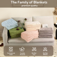 SUNNY HEAT Flannel Blanket Queen Size Luxury Bed Blanket, All Season Comfort, Skin Friendly & Lightweight, Light Gray