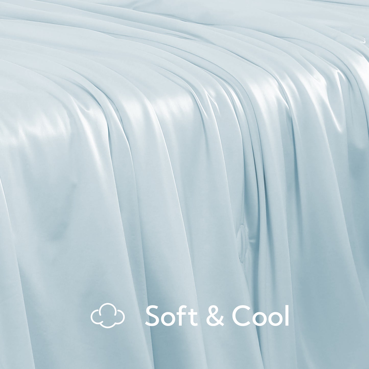 SUNNY HEAT Cooling Comforter Cal King, Reversible All Season Cooling Blanket, Aqua Blue, 90"x108"