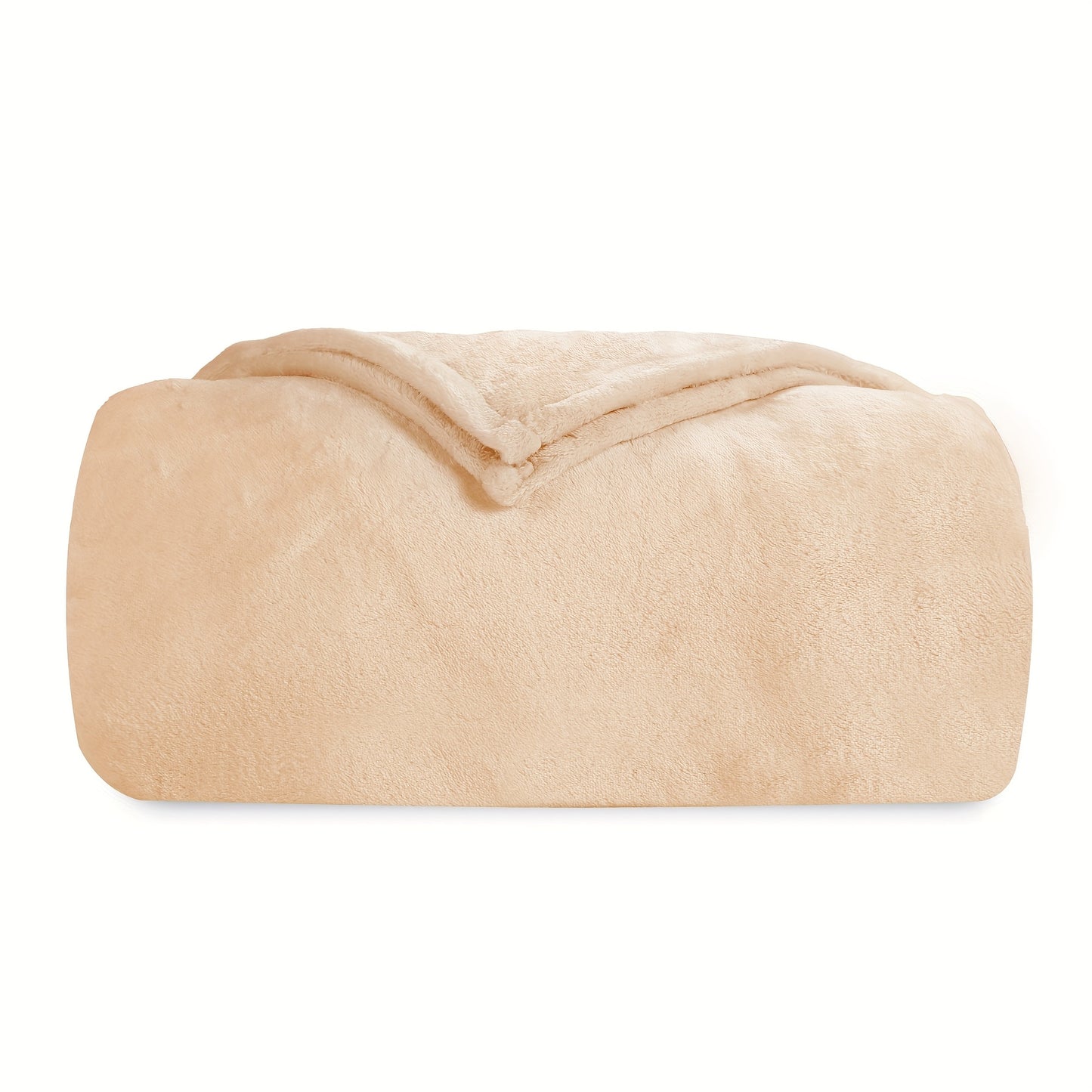 SUNNY HEAT Soft Flannel Blanket Super Warm & Comfortable Bed Blanket Queen Size, White