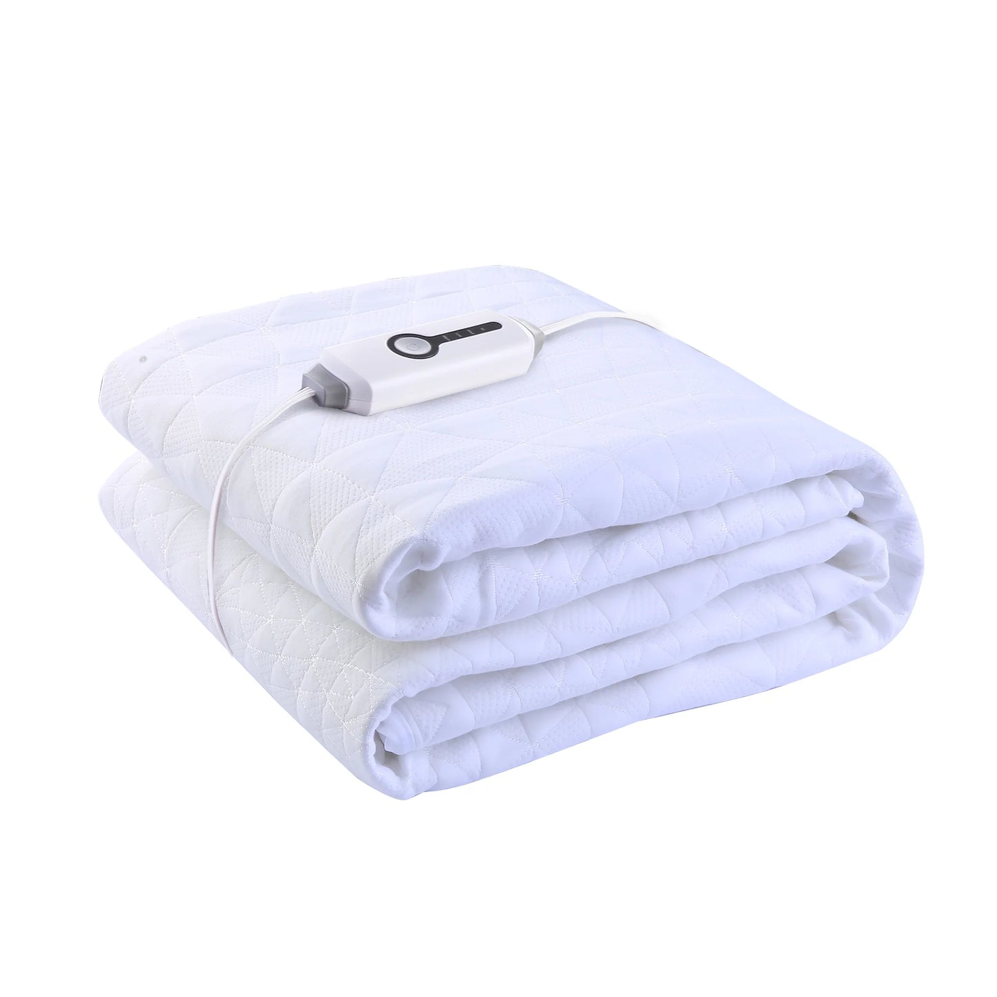 SUNNY HEAT Electric Mattress Pad Twin Size with 4 Temperature 10H Auto-off, White