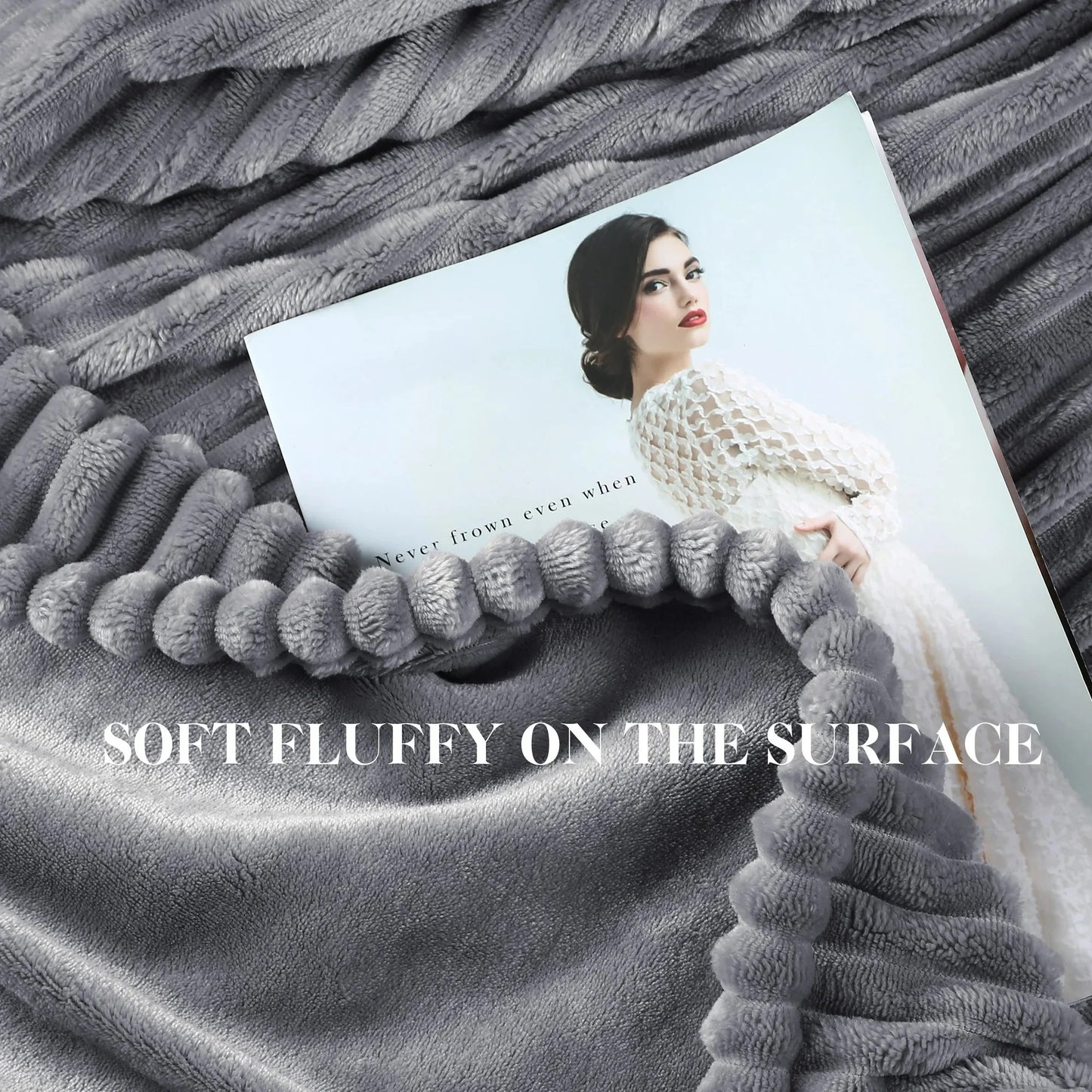 SUNNY HEAT Heated Electric Blanket Soft Flannel Full Size 72" x 84", Fast Heat, 10 Heating Settings & 12 Hours Auto Shut-off, Grey