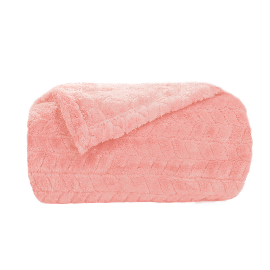 SUNNY HEAT Bed Blanket 70×78 Inches, Breathable and Cozy Microplush for Bed Sofa Couch, Suitable for All Seasons, Pink