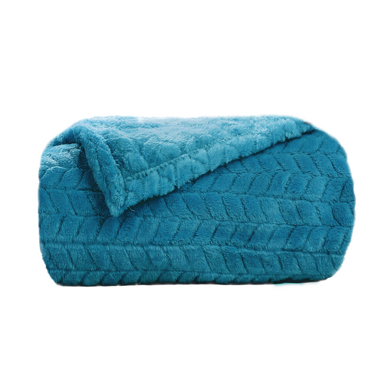 SUNNY HEAT Bed Blanket 59×78 Inches, Breathable and Cozy Microplush for Bed Sofa Couch, Suitable for All Seasons, Lake Blue