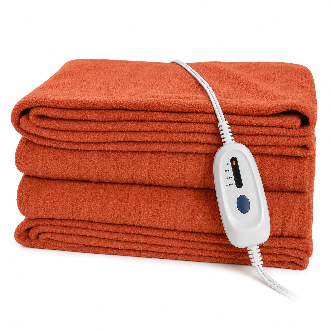 Electric Heated Blanket 72'' x 84'' Full Size Polar Fleece – Machine Washable, Fast Heating & Overheat Protection, Multi-Scenario Use, Orange