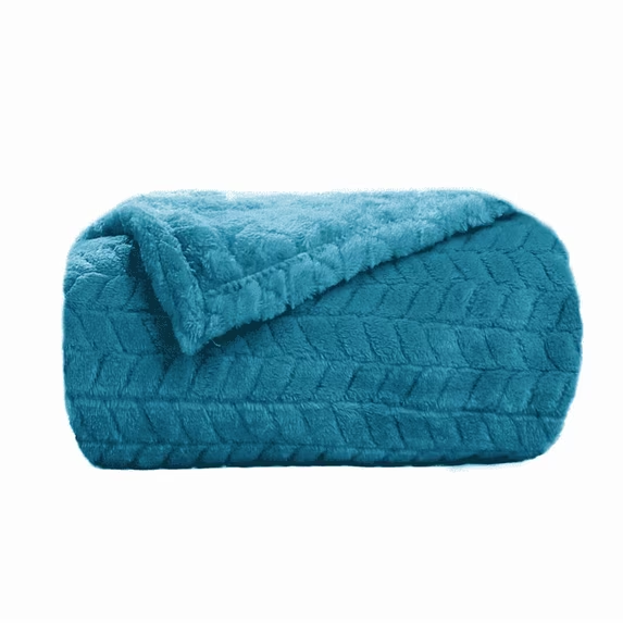SUNNY HEAT Bed Blanket 28×40 Inches, Breathable Cozy Microplush, for Bed Sofa Couch Recliner, for Pet Dog Cats, All Seasons Use, Blue