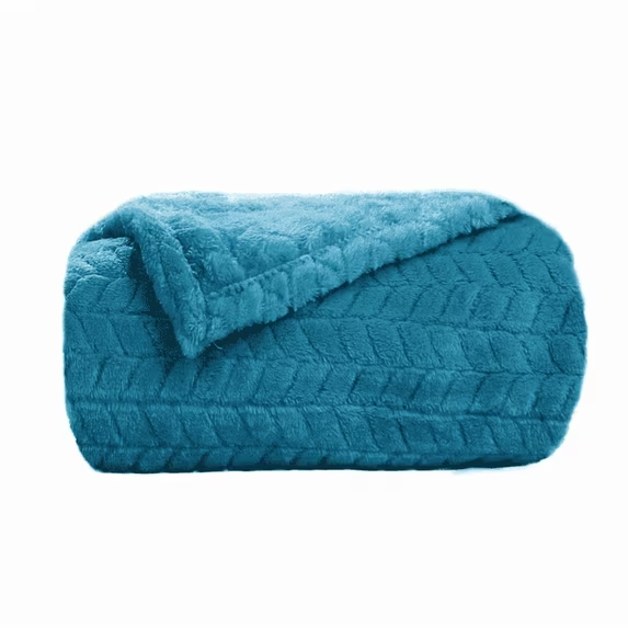 SUNNY HEAT Bed Blanket 28×40 Inches, Breathable Cozy Microplush, for Bed Sofa Couch Recliner, for Pet Dog Cats, All Seasons Use, Blue