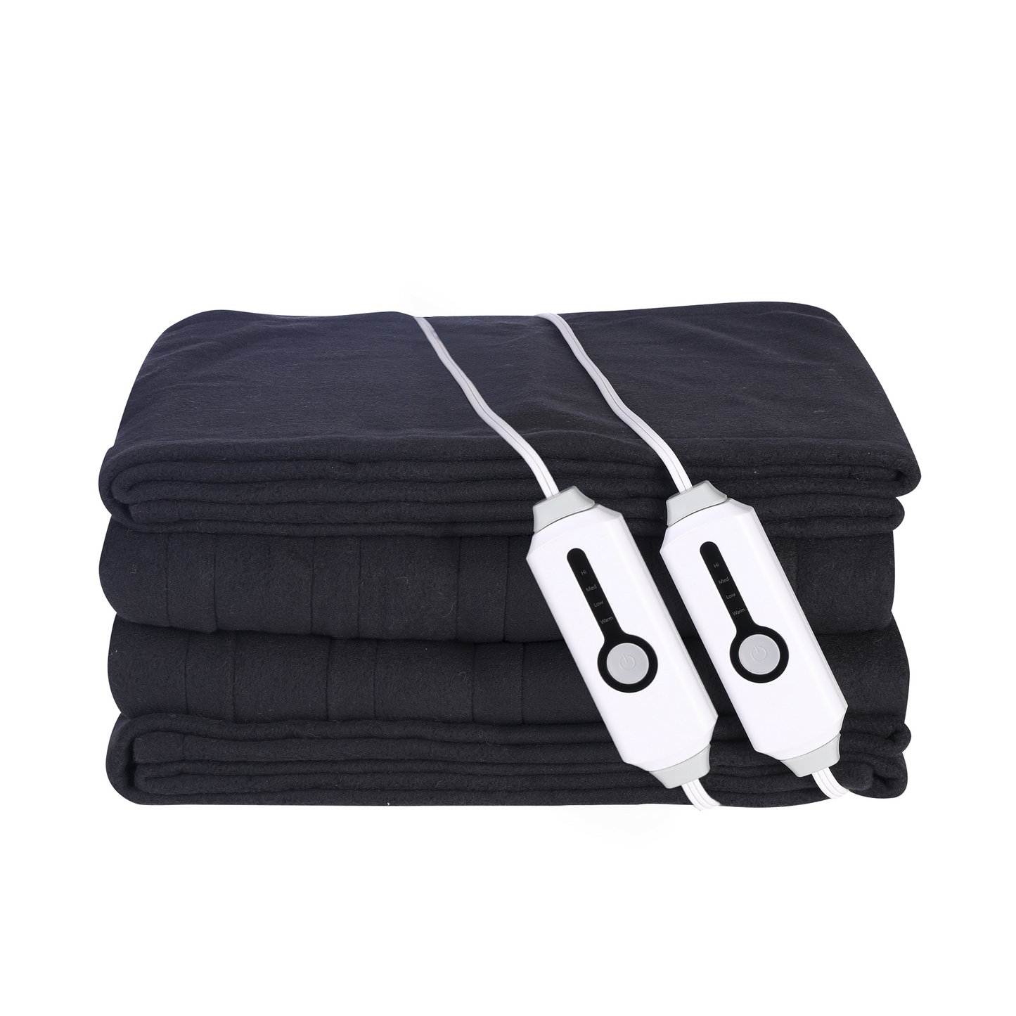 SUNNY HEAT Electric Heated Blanket - Queen 84"x90" Machine Washable Dual Control 10H Auto-Off , Dark Gray
