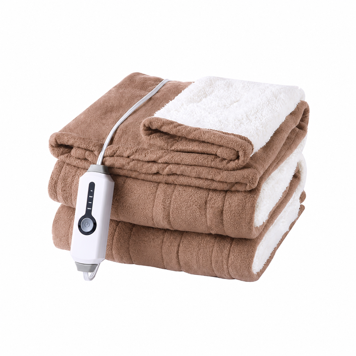 SUNNY HEAT Electric Heated Blanket 50'' x 60'', Soft and Comfortable Sherpa Electric Blanket, Linen