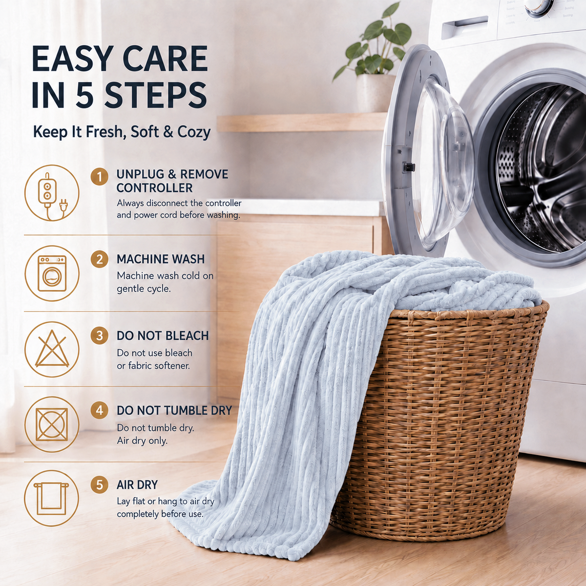 SUNNY HEAT Heated Electric Blanket Soft Flannel Full Size 72" x 84", Fast Heat, 10 Heating Settings & 12 Hours Auto Shut-off,Light Grey