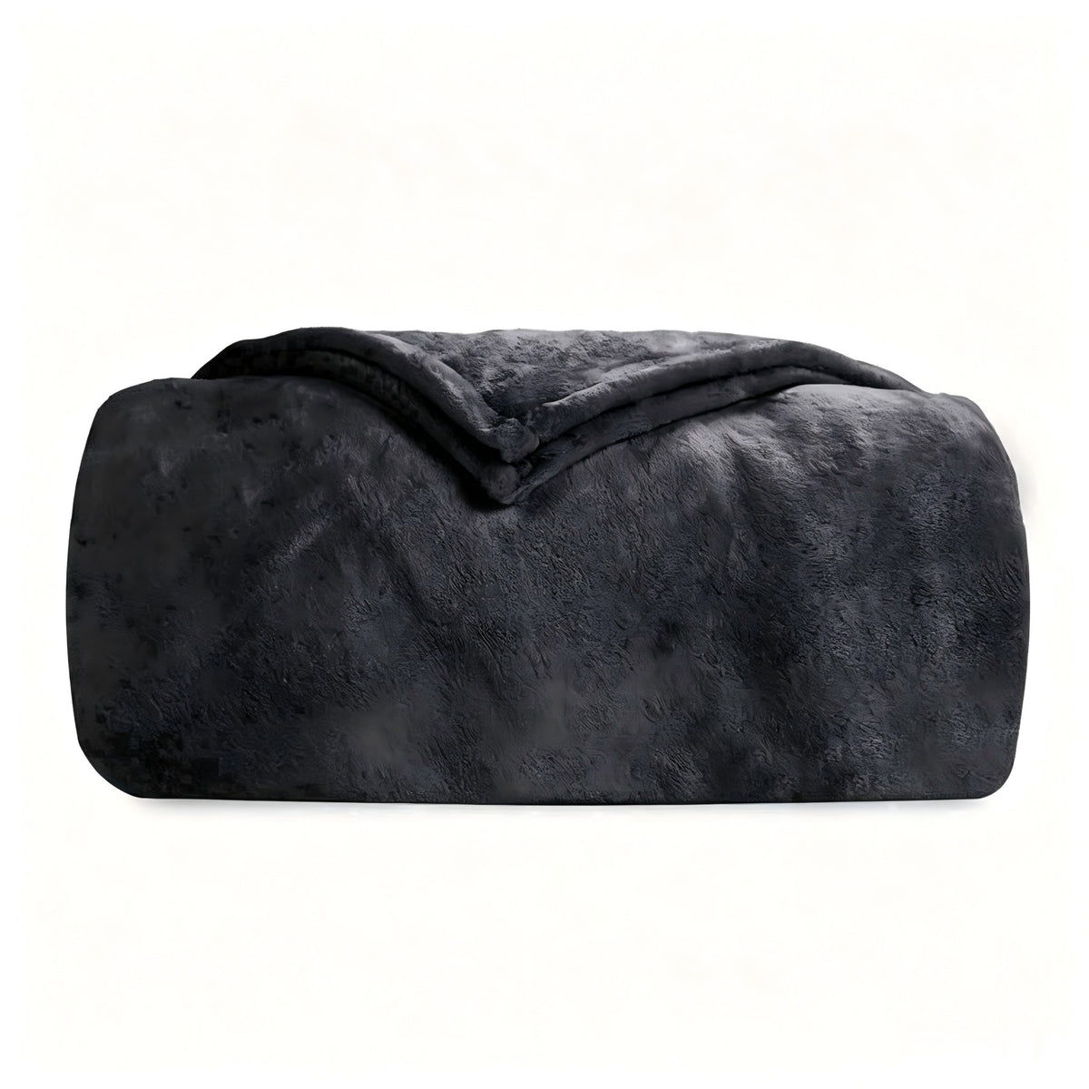 SUNNY HEAT Soft Flannel Blanket Super Warm & Comfortable Bed Blanket Queen Size, Dark Grey