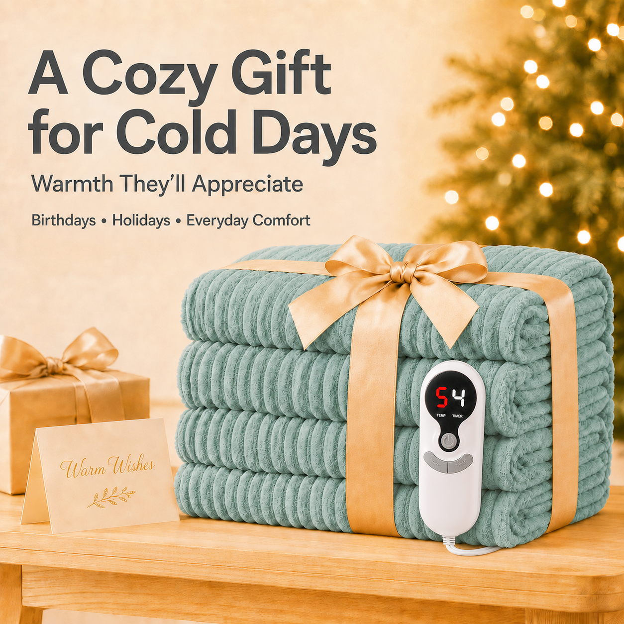 SUNNY HEAT Electric Heated Blanket 62"x84" Twin Size Flannel Machine Washable, Warm and Cozy all Night,9 Heating Levels & 1-10 Hours Auto Off -Pea Green