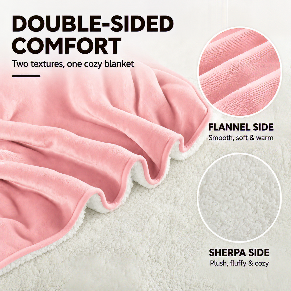 SUNNY HEAT Heated Electric Blanket King 90"×100", 10 Heat Settings, 1-12 Hour Auto Off, Washable, Cherry Blossom Pink