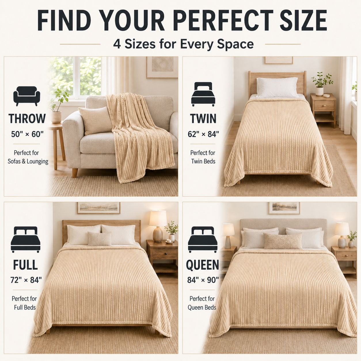 SUNNY HEAT Electric Heated Blanket 84'' x 90'' Queen Size Flannel Machine Washable, Warm and Cozy all Night, 10Heating Levels & 12 Hours Auto Off Dual Control-Brown