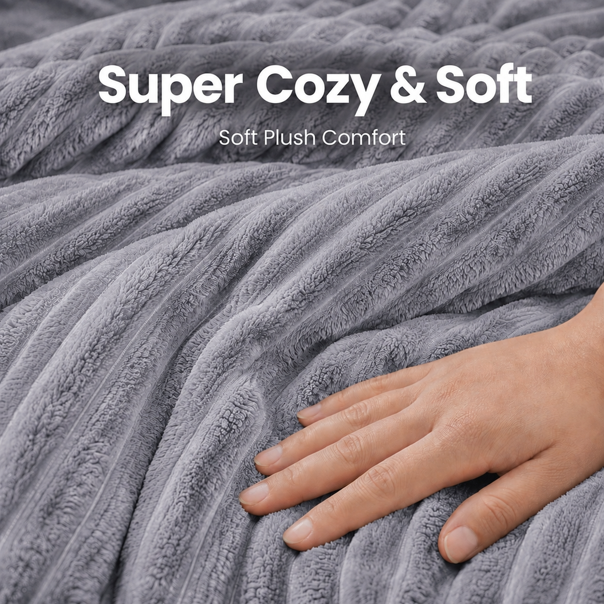 SUNNY HEAT Heated Electric Blanket Soft Flannel Full Size 72" x 84", Fast Heat, 10 Heating Settings & 12 Hours Auto Shut-off, Grey
