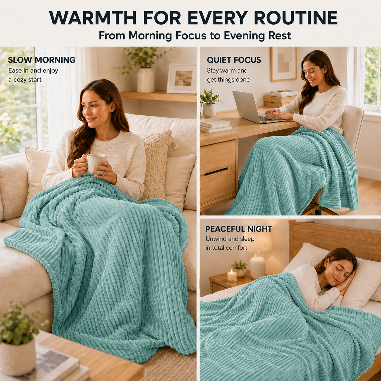 SUNNY HEAT Electric Heated Blanket 62"x84" Twin Size Flannel Machine Washable, Warm and Cozy all Night,9 Heating Levels & 1-10 Hours Auto Off -Pea Green