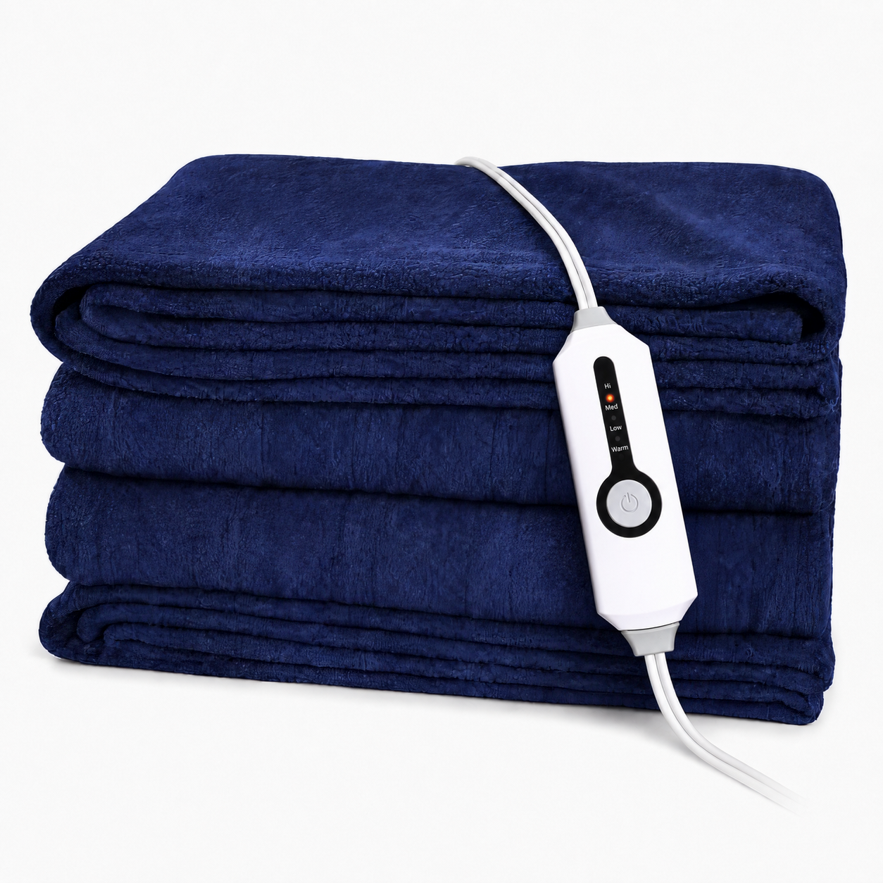 SUNNY HEAT Electric Heated Blanket 72"x84" Full Size Warm for Whole Body, 4 Heating Levels and 10 Hours Auto-off Overheating Protection - Midnight Blue