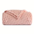 SUNNY HEAT Flannel Blanket Queen Size Luxury Bed Blanket, All Season Comfort, Skin Friendly & Lightweight, Nude Pink
