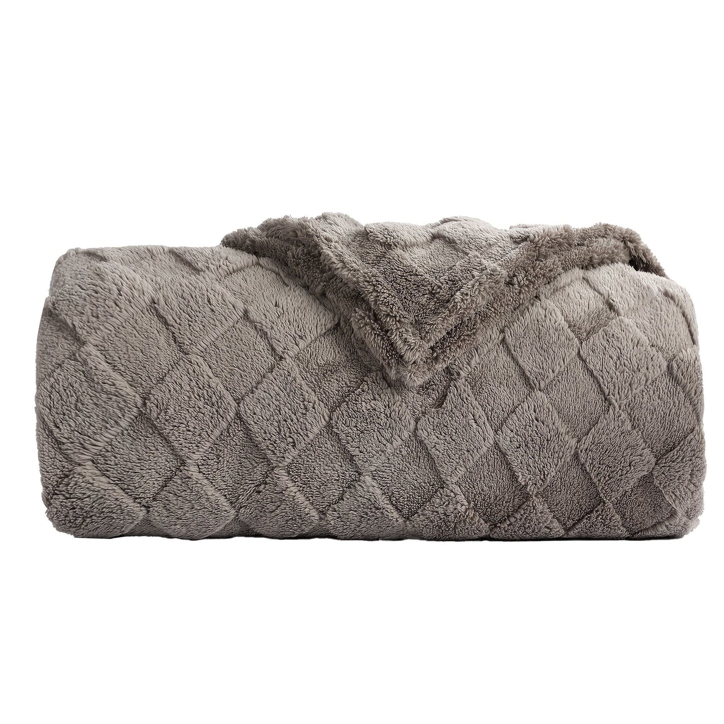 SUNNY HEAT Sherpa Blanket Twin Size 60"x80", Summer Lightweight All-Season Ultra Soft Bed Blanket for Couch, Bed, Sofa, Travel Use, Gift, Light Grey