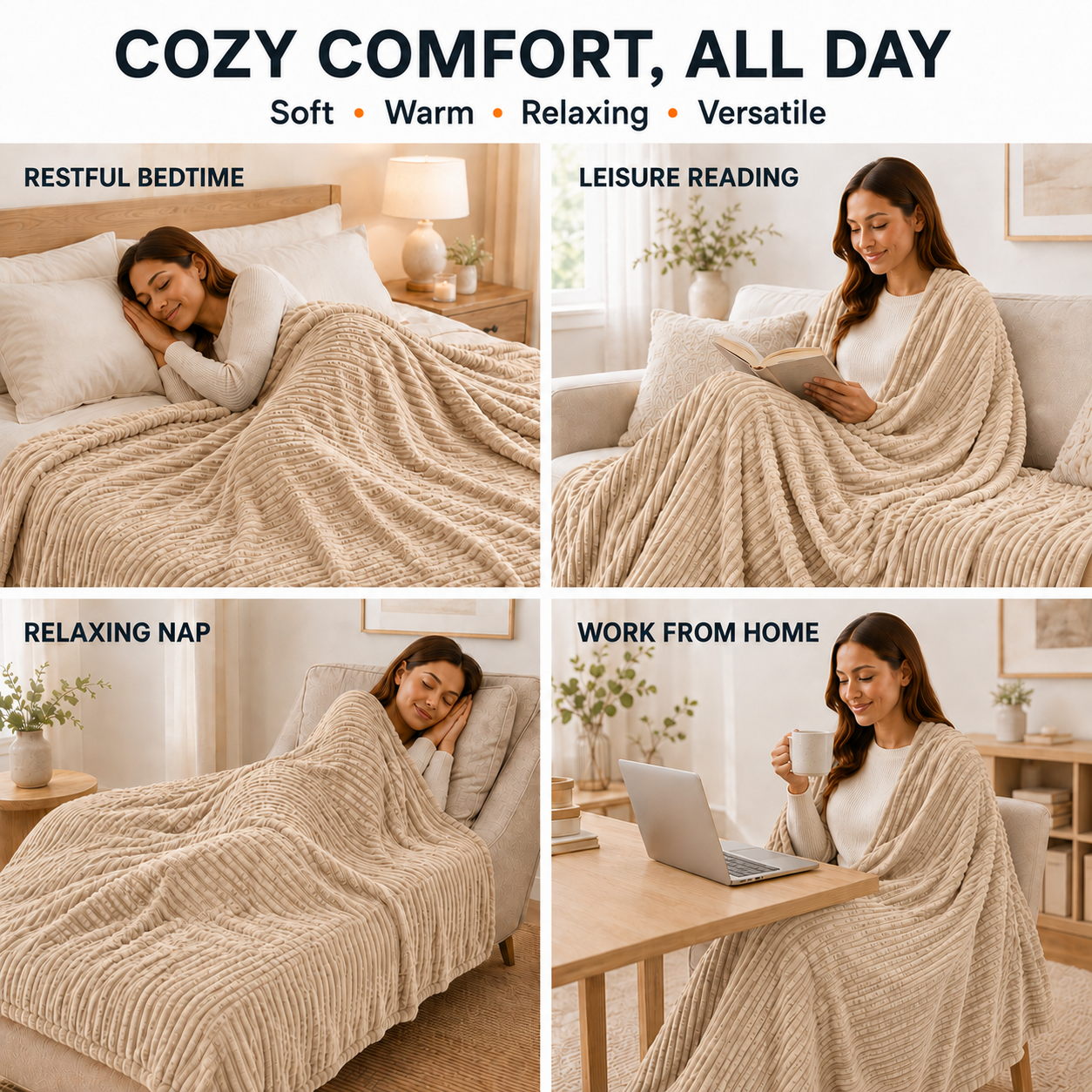SUNNY HEAT Electric Heated Blanket 84'' x 90'' Queen Size Flannel Machine Washable, Warm and Cozy all Night, 10Heating Levels & 12 Hours Auto Off Dual Control-Brown