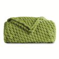 SUNNY HEAT Flannel Blanket Queen Size Luxury Bed Blanket, All Season Comfort, Skin Friendly & Lightweight, Olive Green