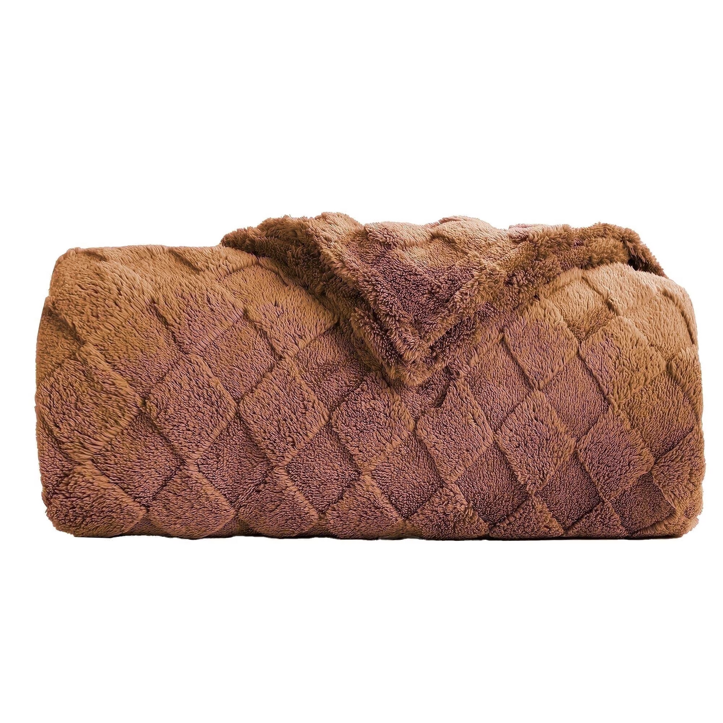 SUNNY HEAT Sherpa Blanket Twin Size 60"x80", Summer Lightweight All-Season Ultra Soft Bed Blanket for Couch, Bed, Sofa, Travel Use, Gift, Brown