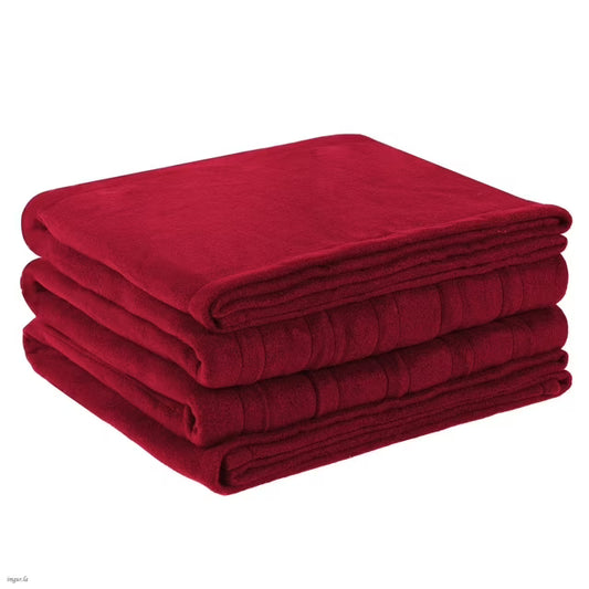 Heated Electric Blanket Twin Size 62''*84''-With 4 Heat Levels & 10 Hours Auto Off， Fast Heating Over-Heat Protection,Simple and Beautiful，Garnet