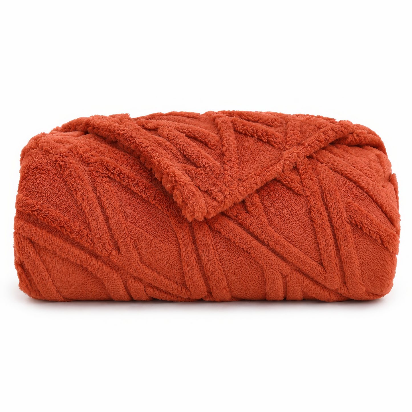 SUNNY HEAT Bed Blanket 78×90 Inches, Breathable and Cozy Microplush for Bed Sofa Couch, Suitable for All Seasons, Orange