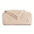 SUNNY HEAT Flannel Blanket Queen Size Luxury Bed Blanket, All Season Comfort, Skin Friendly & Lightweight, White