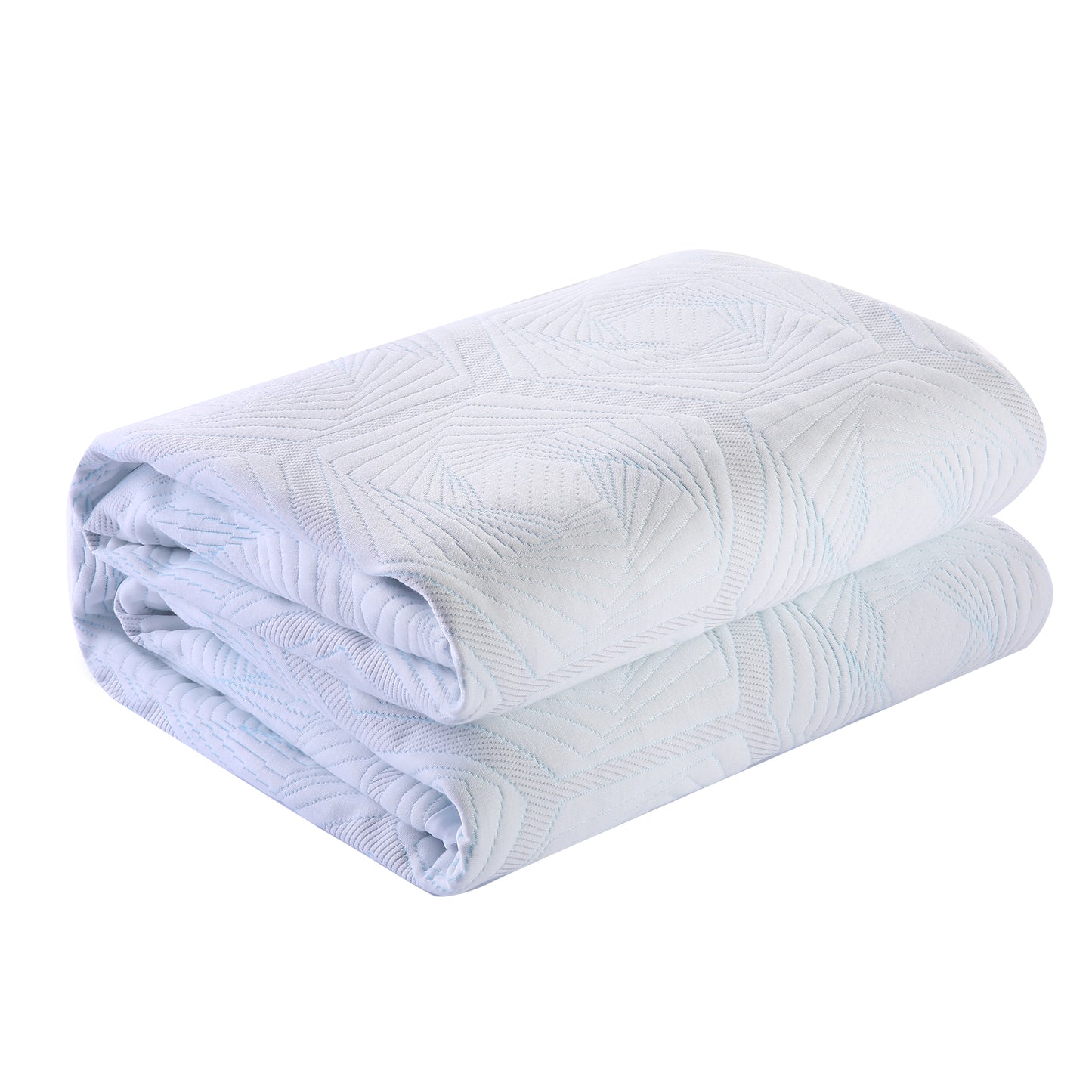SUNNY HEAT Electric Mattress Pad King Size with Dual Control 4 Heat Setting 10H Auto-off, Hexagon White