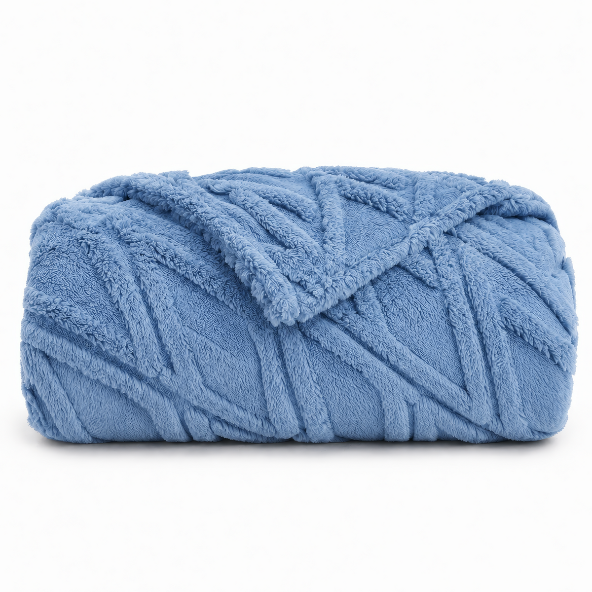 SUNNY HEAT Sherpa Blanket Twin Size 60"x80" All-Season Ultra Soft Bed Blanket Couch, Bed, Sofa, Travel Use, Blue
