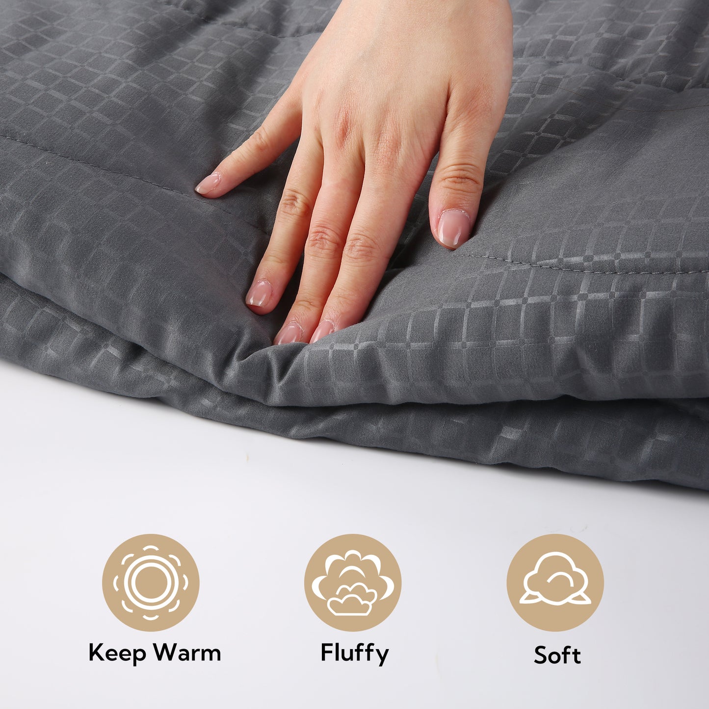 Electric Mattress Pad Queen Size 60'' × 80'', Dual Controllers, 4 Heating Levels & 10 Hour Auto Shut Off, Elastic Deep Pocket, Warm and Soft Comfort Fabric, Machine Washable, Grey