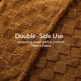 SUNNY HEAT Sherpa Blanket Queen Size 60''x80'' All-Season Lightweight Ultra Soft Bed Blanket Couch, Bed, Sofa, Travel Use, Gift, Light Coffee