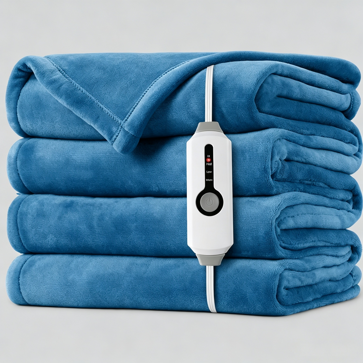 SUNNY HEAT Electric Heated Blanket Full Size 72" x 84" Soft Flannel with 4 Levels Heating & 10Hs Auto off, Machine Washable,Teal
