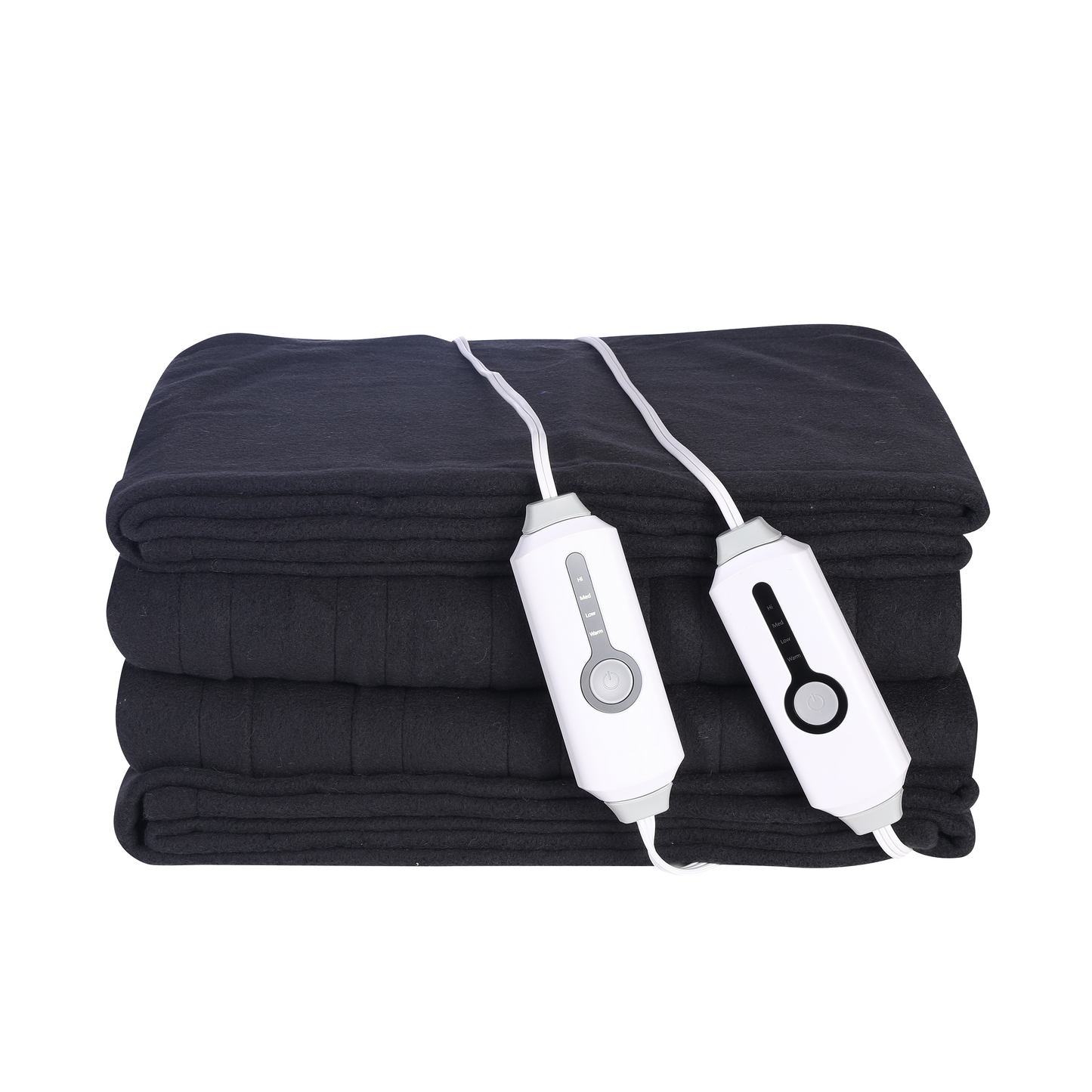 SUNNY HEAT Electric Heated Blanket - Queen 84"x90" Machine Washable Dual Control 10H Auto-Off , Dark Gray
