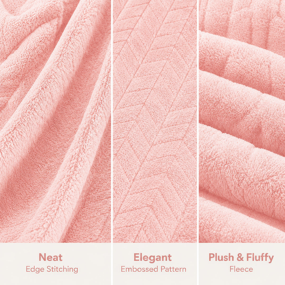 SUNNY HEAT Bed Blanket 78×90 Inches, Breathable and Cozy Microplush for Bed Sofa Couch, Suitable for All Seasons, Pink